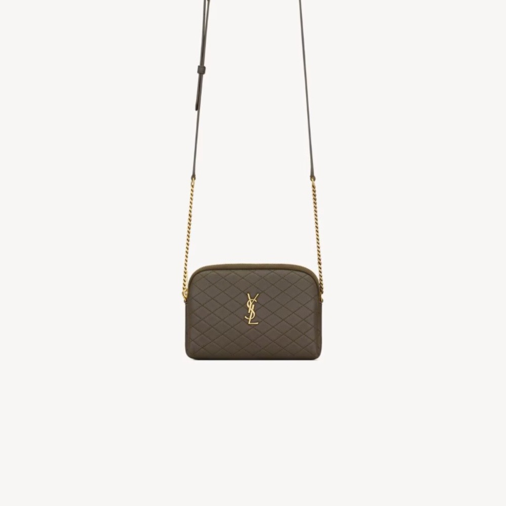Elegant olive green Saint Laurent Gaby Crossbody Bag